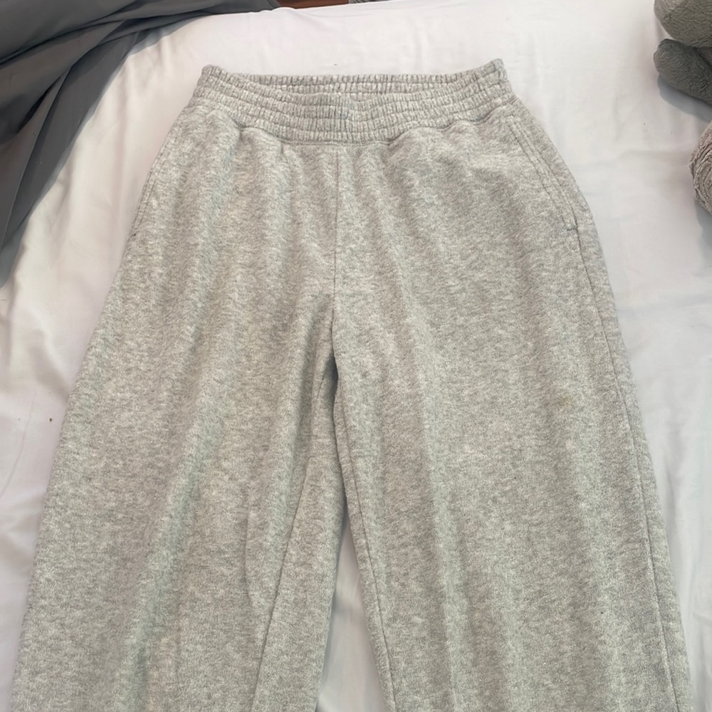 Matching terry cloth sweatpants